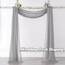 DONREN Halbtransparenter Schal 52" x 216" grau