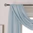DONREN Durchsichtiger Schalvorhang für Schlafzimmer – Fensteraufsatz, Volant, Voile, klassisch, für Söhne/Jungen/Seniorenzimmer (B 52 x L 144, 1 Packung, Staubblau)