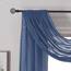 DONREN Halbtransparenter Vorhangschal für Zuhause, 1 Stück, 132,1 cm breit x 548,6 cm lang, Marineblau