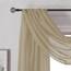 Langer Fensterschal für Party, luxuriös, weich, Hellbraun, halbdurchsichtig, Vorhang, Volant für Hochzeit (1 Panel, Taupe)