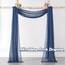 DONREN Halbtransparenter Vorhangschal für Zuhause, 1 Stück, 132,1 cm breit x 548,6 cm lang, Marineblau