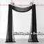 DONREN Halbtransparenter Schal 52" x 144" jet black