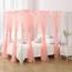 WANFASO Queen-Size-Bettvorhänge Rosa, Prinzessinnen-Bettvorhänge mit Chiffon-Stoff, 8 Vorhänge und 4 Raffhalter, Geeignet für Queen-Size-Bett, Rosa
