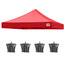Abccanopy, Ersatzdach für Baldachin für Pop-Up-Zelt (25,4 x 25,4 cm, rot)