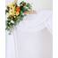 LuoluoHouse Weißer Hochzeitsbogen Drapierung Stoff 2 Paneele 6 Meter Chiffon Hochzeit Bogen Vorhänge Sheer Drapery Hintergrund für Hochzeitszeremonie Party Decke Dekor