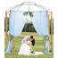 Baby Blue Wedding Arch Draping Fabric 2 Panel Chiffon Fabric Drapery Wedding Decorations for Ceremony Archway Party Ceiling Backdrop 6 Yards