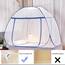 Tragbares Pop-Up-Moskitonetz-Zelt für Bett, Baby, Erwachsene, Reisen, L 79 x B 71 x H 59 Zoll, großes faltbares Moskitonetz mit Netzboden, 2 Eingänge, geeignet für Doppel- bis Kingsize-Bett