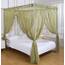 Akiky Betthimmel für Mädchenzimmer, durchscheinender Vorhang für Doppelbett, Queen-Size-Bettvorhänge, 8 Paneele mit Licht, Raumdekoration (Full/Queen, Salbeigrün)