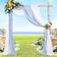Baby Blue Wedding Arch Draping Fabric 2 Panel Chiffon Fabric Drapery Wedding Decorations for Ceremony Archway Party Ceiling Backdrop 6 Yards