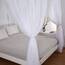 Akiky Prinzessinnen-Betthimmel-Vorhang-Set mit Sternenlicht, durchscheinender Vorhang für King-Size-Bett, 8 Paneele (King-Size, weiß)