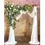 LuoluoHouse Weißer Hochzeitsbogen Drapierung Stoff 2 Paneele 6 Meter Chiffon Hochzeit Bogen Vorhänge Sheer Drapery Hintergrund für Hochzeitszeremonie Party Decke Dekor