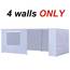 Eurmax USA Wände mit durchgehendem Reißverschluss für 25,4 x 50,8 cm, einfaches Pop-Up-Zelt, Seitenwand-Set mit aufrollbarem Netzfenster und Tür, nur 4 Wände, Rahmen und Oberseite Nicht im