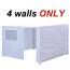 Eurmax USA Wände mit durchgehendem Reißverschluss für 25,4 x 25,4 cm, einfaches Pop-Up-Zelt, Seitenwand-Set mit aufrollbarem Netzfenster und Tür, nur 4 Wände, Rahmen und Oberseite Nicht im
