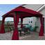 Eurmax USA Hochleistungs-Ersatz-Baldachin für Lowe's Allen Roth, robuste Pavillon-Dach-Pavillon-Oberseite mit Lüftungsschlitz, 25,4 x 30,5 cm Abdeckung #GF-12S004B-1, nur Ersatzplatte (Burgunderrot)