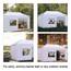 Eurmax USA Wände mit durchgehendem Reißverschluss für 25,4 x 50,8 cm, einfaches Pop-Up-Zelt, Seitenwand-Set mit aufrollbarem Netzfenster und Tür, nur 4 Wände, Rahmen und Oberseite Nicht im