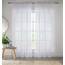 Enhanced Living CRY01PA48-PAIR Voile-Vorhang, 1 Paar, 150 x 122 cm, Weiß
