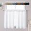 Chyhomenyc Lichtfilternde, kurze Vorhänge, 114 cm Länge, kleine Küchenfenstervorhänge über Spüle, Halbfenster, Café-Vorhang für Badezimmer, Kellerschrank, Camper, 2 Paneele, je 76,2 cm B x 114,4 cm