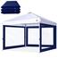 SCOCANOPY Seitenwand mit transparentem Fenster für 30,5 x 30,5 cm große Baldachinrahmen, nur Sonnenwände, Marineblau