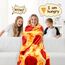 mermaker Pizza-Decke 2.0, doppelseitig, 152,4 cm, realistische Lebensmitteldecke für Kinder und Erwachsene, 285 g/m², weich, Pepperoni-Pizza, lustige Geschenke