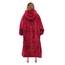 Waitu Tragbare Decke Sweatshirt für Damen und Herren, super warm und gemütlich, große Decke, Hoodie, Dicke Flanelldecke mit Ärmeln und riesiger Tasche, Rot