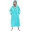 Waitu Wearable Blanket Sweatshirt for Women and Men, Super Warm and Cozy Big Blanket Hoodie, Thick Flannel Blanket with Sleeves and Giant Pocket - Cyan