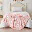 SOCHOW Kuscheldecke mit Wolkenmuster für Kinder Jungen und Mädchen, Weiche Leichte Gemütliche Warme Flanell Decke für Bett, 127 x 150 cm, Rosa