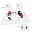 Herding Mickey & Minnie Mouse Partnerbettwäsche-Set, 2 x Kopfkissenbezug 80 x 80 cm, 2 x Bettbezug 135 x 200 cm, Mit leichtläufigem Reißverschluss, 100% Baumwolle/Renforcé