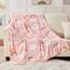 SOCHOW Kuscheldecke mit Wolkenmuster für Kinder Jungen und Mädchen, Weiche Leichte Gemütliche Warme Flanell Decke für Bett, 127 x 150 cm, Rosa