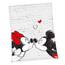 Herding 2 Bettwäschen- Sets (Doppel-/Partnerpack) Mickey & Minnie, Kopfkissenbezug 70x90cm, Bettbezug 140x200cm & Disney`s Mickey & Minnie Microfaserflauschdecke, Polyester, weiß, 150 x 200 cm