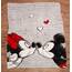 Herding 2 Bettwäschen- Sets (Doppel-/Partnerpack) Mickey & Minnie, Kopfkissenbezug 70x90cm, Bettbezug 140x200cm & Disney`s Mickey & Minnie Microfaserflauschdecke, Polyester, weiß, 150 x 200 cm