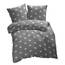 ETÉREA Renforcé Bettwäsche 140x200cm + 70x90cm - 100% Baumwolle - Bettbezug Sterne natürlich weich - Bettwäsche Set mit Kissen 140x200cm Bettbezug + 70x90cm Kissenbezug 2teilig - Made in Green - Grau