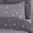 DREAMSCENE Wende-Bettwäsche-Set, Galaxie-Sterne, Bettbezug mit Kissenbezug, für Kinder, anthrazit, Silbergrau, Einzelbett