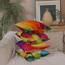 Wilproo 40,6 x 40,6 cm, Regenbogenfarben, bunte Kissenbezüge, abstraktes Buntstift, Überwurf-Kissenbezug, 4er-Set (bunt) für Sofa, Auto, Cousion, Bett