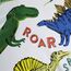 Happy Linen Company Kinder Bettwäsche-Set - Dinosaurier-Motive - wendbar - Grün - Einzelbett