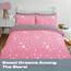 DREAMSCENE Wende-Bettwäsche-Set, Galaxie-Sterne, Bettbezug mit Kissenbezug, für Kinder, Kleinkind, Wendebettwäsche, Blush Pink Grau, Junior/Cot