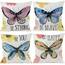 Wilproo Dekorativer Schmetterling Kissenbezug, 4er-Set, Quadratische Kissenbezüge, Baumwoll-Leinen, 45,7 x 45,7 cm, 4 Stück, Für Wohnzimmer, Schlafzimmer, Auto, Büro, Party, Dekoration, Outdoor