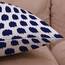 Wilproo Kissenbezug mit geometrischen blauen Punkten, marineblau, nautische Anker, 50,8 x 50,8 cm, Set mit 4 quadratischen Kissenbezügen, Baumwollleinen, Outdoor, für Sofa, Couch, Terrasse,