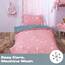 DREAMSCENE Galaxy Stars Bettwäsche-Set mit Kissenbezug, wendbar, Blush Pink Grau, Doppelbett