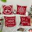 Wilproo 4 Pack 20X20 Inch Red Merry Christmas Pillow Cover Xmas Snowflake Pine Tree Deer Decorative Throw Pillow Covers Pillowcases for Home Sofa