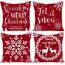 Wilproo 4 Pack 20X20 Inch Red Merry Christmas Pillow Cover Xmas Snowflake Pine Tree Deer Decorative Throw Pillow Covers Pillowcases for Home Sofa