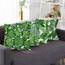 Wilproo Green Tropical Leaves Throw Pillow Covers, Set of 4 20x20 Cotton Linen Durable Sturdy Decorative Pillowcase w/Hidden Zipper for Sofa Couch Bench Car Decor