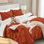 Andency Bettwäsche-Set für King-Size-Betten, Terrakotta, 3-teilig, Quetschfalten, Ganzjahres-Bettwäsche-Set, weiche, leichte Mikrofaser-Daunen-Alternative, Burnt Orange