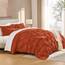 Andency Queen-Size-Bettdecken-Set, 3-teilig, weich, dekorative Biesen, Bettdecken und Sets, Ganzjahres-Bettwäsche-Set aus Mikrofaser, leichtes Bettwäsche-Set für Queen-Size-Bett, Burnt Orange