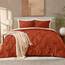 Andency Bettwäsche-Set für King-Size-Betten, Terrakotta, 3-teilig, Quetschfalten, Ganzjahres-Bettwäsche-Set, weiche, leichte Mikrofaser-Daunen-Alternative, Burnt Orange