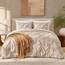 Andency Weizen-Bettdecke für Queen-Size-Bett (228 x 228 cm), 3-teilig, leichtes Bettwäsche-Set mit Quetschfalten für Queensize-Bett, weiche Mikrofaser-Bettwäsche-Set (1 Biesendecke und 2 Kissenbezüge)