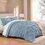 Andency Graublaue Steppdecke mit Quetschfalten, Doppelbett (168 x 228 cm), Ganzjahresdecke (1 Biesendecke, 1 Kissenbezug), Mikrofaser, Biesen-Bettwäsche-Set