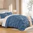 Andency California King Bettdecken-Set Ozeanblau (277 x 248 cm), Quetschfalten, 3-teilig, übergroße King-Size-Bettdecke, Mikrofaser, Daunen-Alternative
