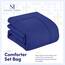 Sweet Home Collection 5 Piece Comforter Set Bag Solid Color All Season Soft Down Alternative Blanket & Luxurious Microfiber Bed Sheets, Twin, Royal Blue