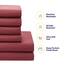 Sweet Home Collection 7-teiliges Bettdecken-Set für alle Jahreszeiten, weiche Daunen-Alternative und luxuriöse Mikrofaser-Bettlaken, Burgunderrot, Queen-Size-Bett