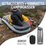 Sea to Summit - Aeros Ultralight Deluxe Reisekissen L - Leicht zum Aufblasen - rutschfest - Ultra-SIL Reißverschluss-Tasche - Camping & Fahrradtouren - 42 x 30 x 13cm - Grey - 114g